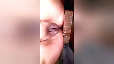 Indian solo female fingered and fucked in the bathroom