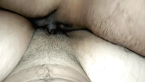 Hairy babe 18+ gives me a blowjob and takes my balls out