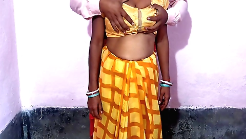 Indian big tits porn with a babe taking off her dress