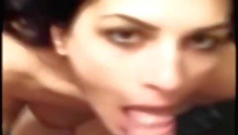 Interracial blowjob and cumshot of an amateur indian teen