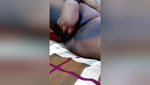 Wife enjoys her pussy fucked with a cucumber dildo