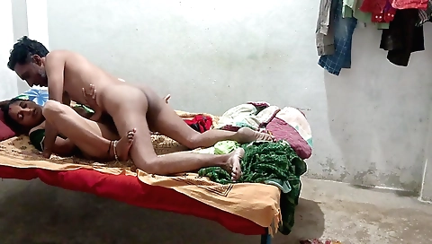 Indian teen 18+ girl enjoys a good blowjob in the bedroom