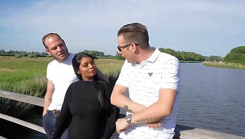 Horny milf fucked really hard in interracial threesome