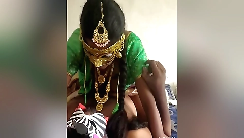 Indian brunette gets her pussy pounded by the boss