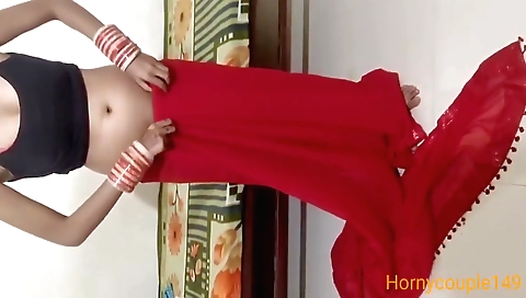 Indian brunette makes a homemade solo video with blowjob