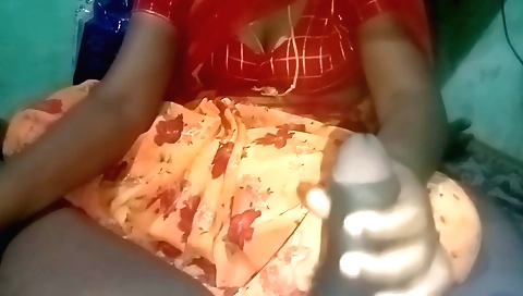 Busty indian aunty in her kitchen handjobing a man
