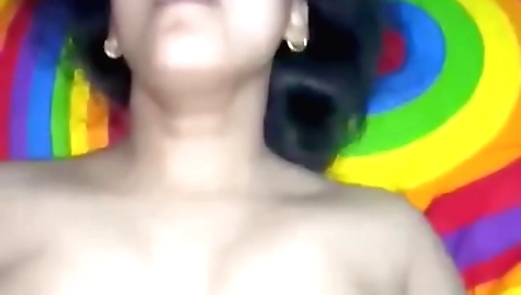 Indian brunette gets screwed while laying in a pool