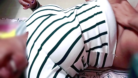 Indian busty girl showing off her tits and cumming