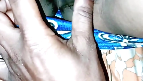 Indian girl with a hairy pussy is showing us her hole