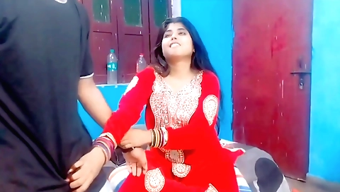 Indian brunette babe with large natural boobs enjoys a passionate fuck