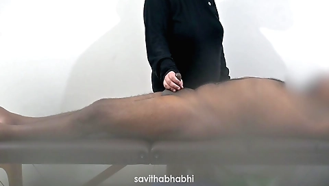 Indian girl in a bathing tub is getting her body touched by male