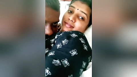 Indian porn video shows a brunette in hot pose with a cock