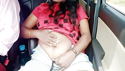 Brunette 18+ with a hot titty is getting a blowjob