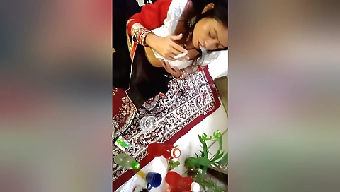 Indian brunette enjoys smoking and drinking hot whiskey
