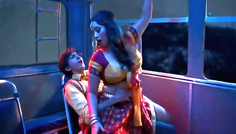 Indian hottie in a nice dress gets fucked on the table
