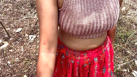 Indian teacher helps a girl with sex play in the outdoor