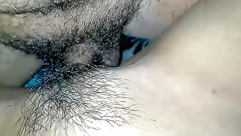 Indian hairy girl is showing her nice face and hairy body