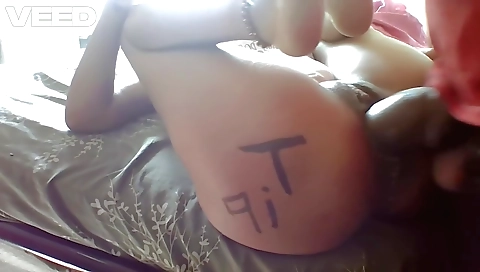 Busty Indian slut sucks this guy's dick and gets her pussy wet
