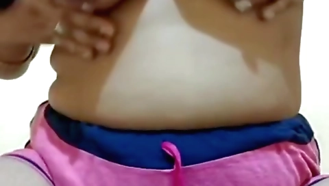 Sexy big tits brunette showing off on the web camera