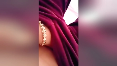 Hot 18+ solo female with a pink top and white dress