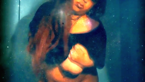 Busty teen girl gives her head up and dances in the pool
