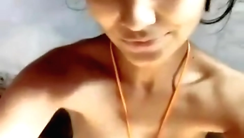 Indian babe naked on a webcam and shows her cute body
