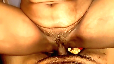 Indian girl in a sexy red dress fucks in her mouth and ass