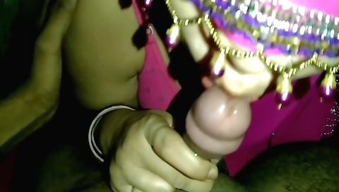 Indian teen suck on a hard dick and takes it in mouth