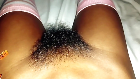 Hairy indian solo girl is making out with the camera