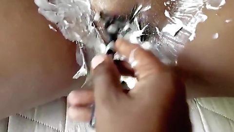 Indian milf strips naked and gets wet to lick her pussy