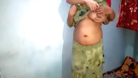Hairy indian babe in black panties fucks on bed together