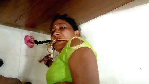 Indian girl with a sexy smile shows her face and body