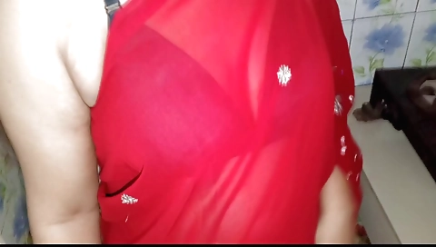 Indian wife was working in the kitchen and started sex
