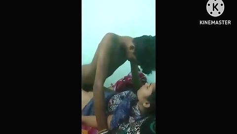 Indian wife sucks and fucks her man at the same time