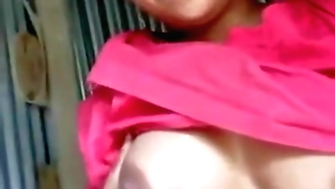 Indian girl is filmed naked in webcam with big tits