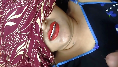 Muslim woman with a fat face gets her face filled with cum