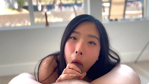 College girl gets fucked by step brother with asian milf