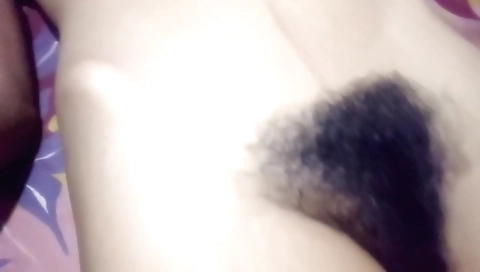 Amateur stepdaughter shows a hairy pussy in fetish video